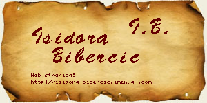 Isidora Biberčić vizit kartica